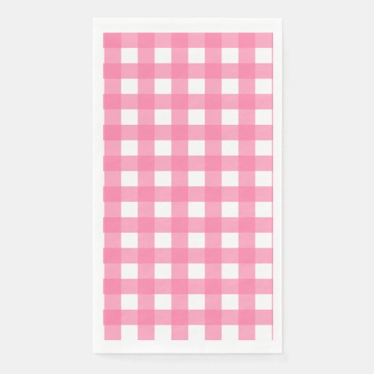 Serviette En Papier Vichy Rose clair (Devant)
