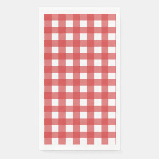 Serviette En Papier Vichy Rouge