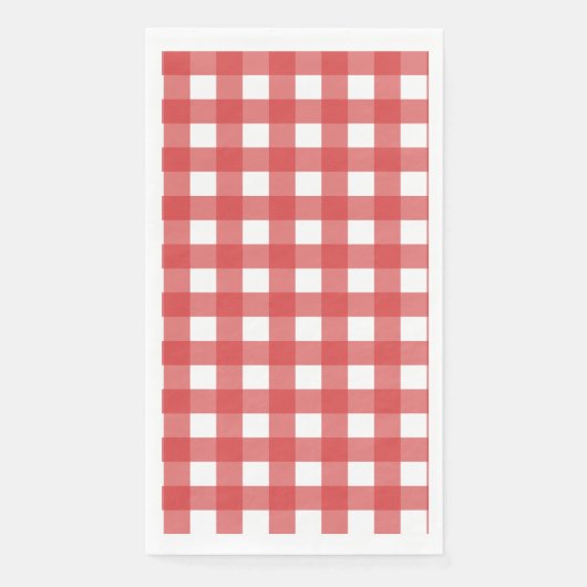 Serviette En Papier Vichy Rouge (Devant)