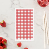 Serviette En Papier Vichy Rouge (En situation)