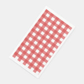 Serviette En Papier Vichy Rouge (Coin)