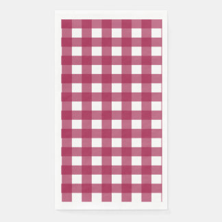 Serviette En Papier Vichy Rouge Cerise