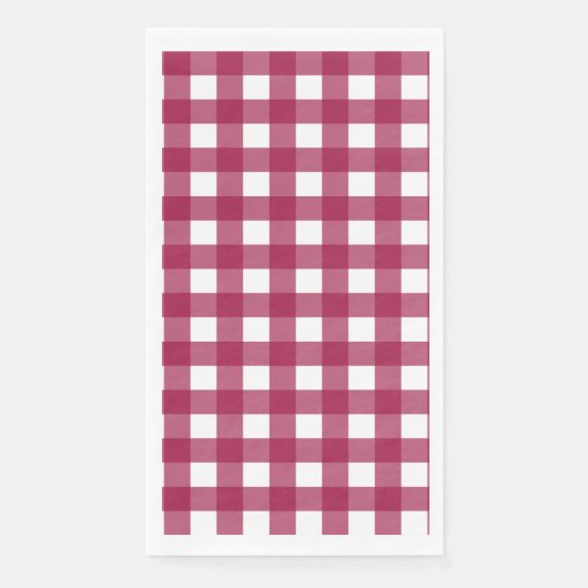 Serviette En Papier Vichy Rouge Cerise (Devant)
