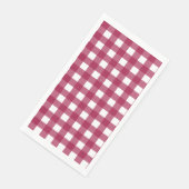 Serviette En Papier Vichy Rouge Cerise (Coin)