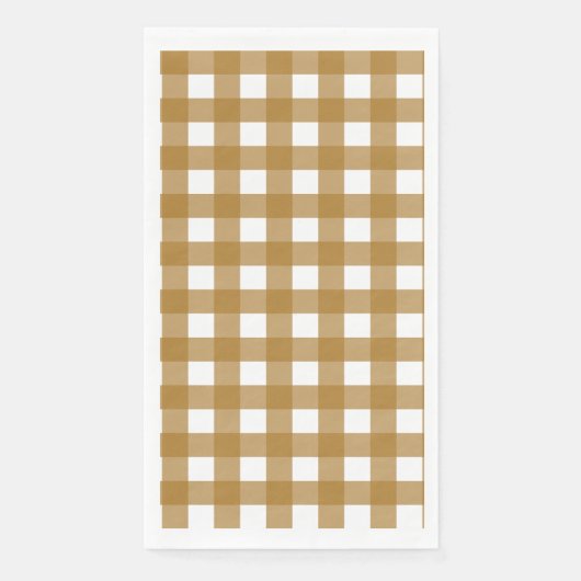 Serviette En Papier Vichy Sienne (Devant)