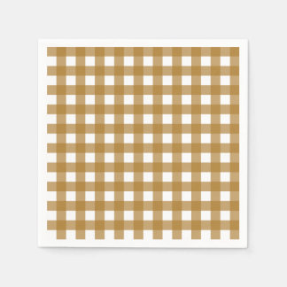 Serviette En Papier Vichy Sienne