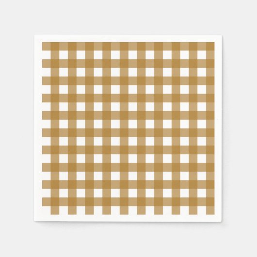 Serviette En Papier Vichy Sienne (Devant)