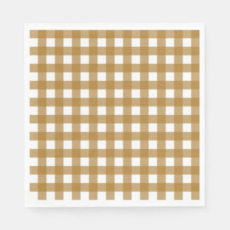 Serviette En Papier Vichy Sienne