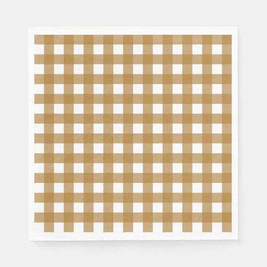 Serviette En Papier Vichy Sienne (Devant)