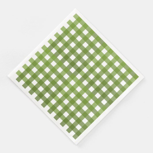 Serviette En Papier Vichy Vert (Coin)