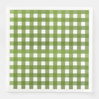 Serviette En Papier Vichy Vert