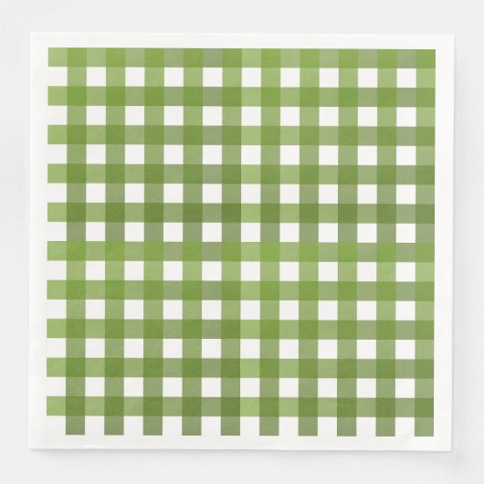 Serviette En Papier Vichy Vert (Devant)