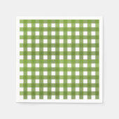 Serviette En Papier Vichy Vert (Devant)