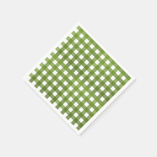 Serviette En Papier Vichy Vert (Coin)