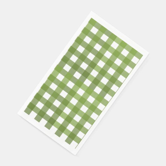 Serviette En Papier Vichy Vert (Coin)
