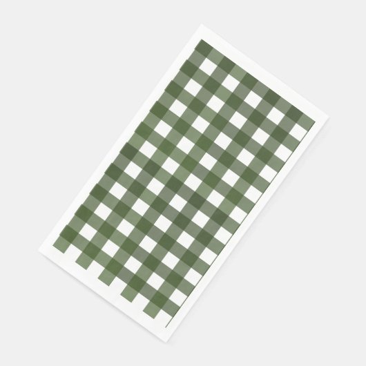 Serviette En Papier Vichy Vert d'Alsace (Coin)