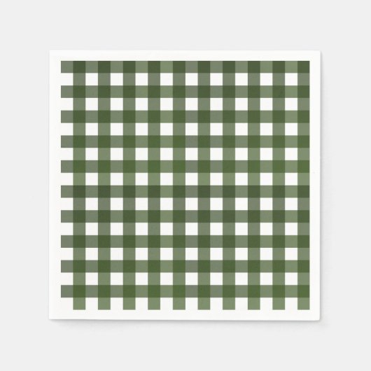 Serviette En Papier Vichy Vert d'Alsace (Devant)