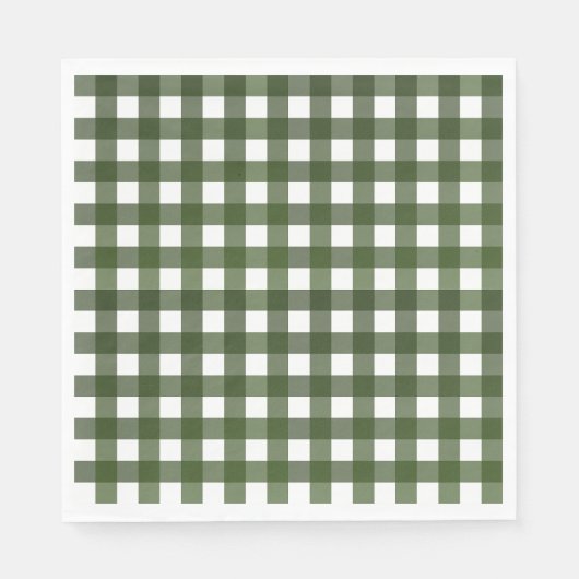 Serviette En Papier Vichy Vert d'Alsace (Devant)