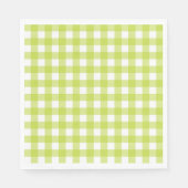 Serviette En Papier Vichy Vert pomme (Devant)