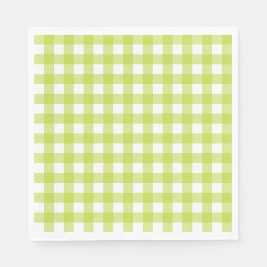 Serviette En Papier Vichy Vert pomme (Devant)