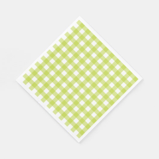 Serviette En Papier Vichy Vert pomme (Coin)