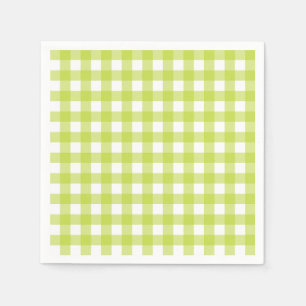 Serviette En Papier Vichy Vert pomme
