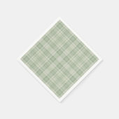 Serviette En Papier Vichy vert sauge clair (Coin)