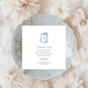 Serviette En Papier VICTORIA Regency Blue French Garden Paper Napkin