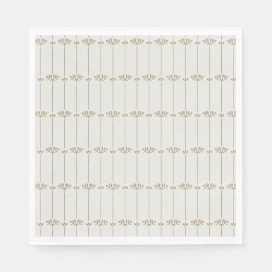 Serviette En Papier Victorian Botanical Traditional Stripes (Devant)