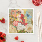 Serviette En Papier Victorian Lady Woman Fun Carriage (En situation)