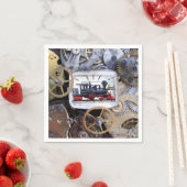 Serviette En Papier Victorian Steam Train Steampunk dîner (En situation)