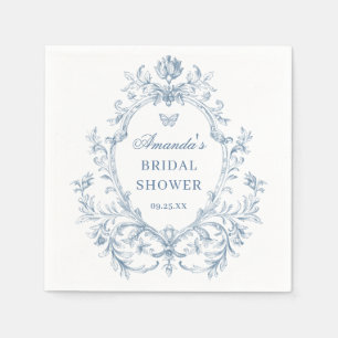 Serviette En Papier Victorienne Ornate Grace Dusty Fête des mariées bl