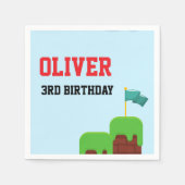 Serviette En Papier Vidéo Jeu Partie Napkins Joueur Anniversaire Fourn (Devant)