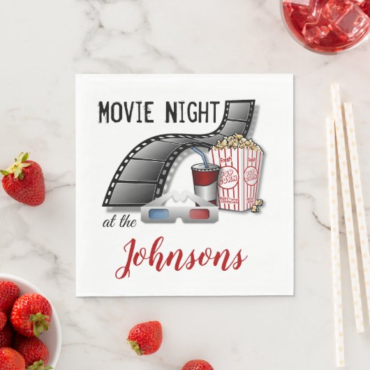 Serviette En Papier Vidéo Nuit Papier Personnalisé Naples Personnalisé (En situation)