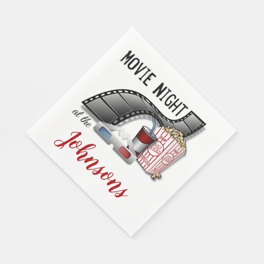 Serviette En Papier Vidéo Nuit Papier Personnalisé Naples Personnalisé (Coin)