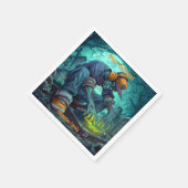 Serviette En Papier Vidéos de la fête d'Halloween Zombie DJ Rave (Coin)