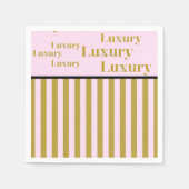 Serviette En Papier Vie de luxe rose et or (Devant)