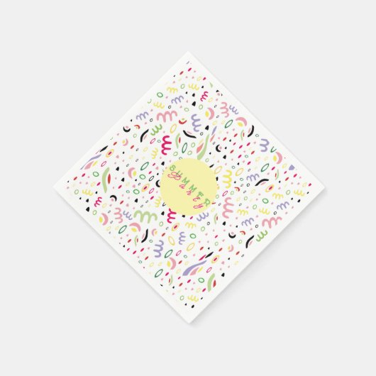 Serviette En Papier Vie estivale. (Coin)