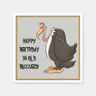 Serviette En Papier Vieilles serviettes de papier de Buzzard de joyeux