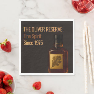 Serviette En Papier Vieilli à la perfection Anniversaire Whisky