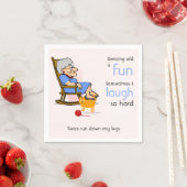 Serviette En Papier Vieillissement amusant Grand-mère Anniversaire de (En situation)