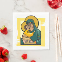 Vierge byzantine moderne Marie et enfant religieus