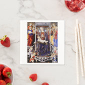 Serviette En Papier Vierge et enfant avec Ange musicale (En situation)