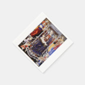 Serviette En Papier Vierge et enfant avec Ange musicale (Coin)