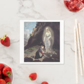Serviette En Papier Vierge Marie de Lourdes (En situation)