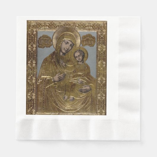 Serviette En Papier Vierge Marie et le Christ Enfant (Devant)