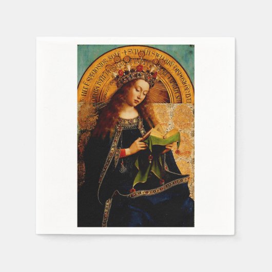 Serviette En Papier Vierge Marie par Jan van Eyck (Devant)