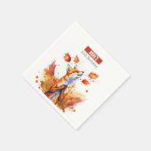 Serviette En Papier Vies d'automne Fox - fête d'anniversaire - (Coin)