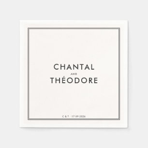 Serviette En Papier Vieux argent   Luxe Tranquille   mariage marriage 