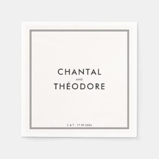 Serviette En Papier Vieux argent | Luxe Tranquille | mariage marriage 